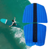 6x Surf Traction Pads Nonslip Accessories for Paddle Board Surfing Longboard Blue