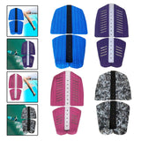 6x Surf Traction Pads Nonslip Accessories for Paddle Board Surfing Longboard Blue