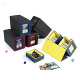 Card Deck Box Organizer for Football Cards Trading Cards Gathering Card Toys Blue Yellow