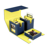 Card Deck Box Organizer for Football Cards Trading Cards Gathering Card Toys Blue Yellow