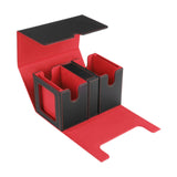 Card Deck Box Organizer for Football Cards Trading Cards Gathering Card Toys Black Red