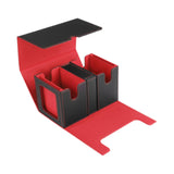 Card Deck Box Organizer for Football Cards Trading Cards Gathering Card Toys Black Red