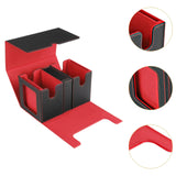 Card Deck Box Organizer for Football Cards Trading Cards Gathering Card Toys Black Red