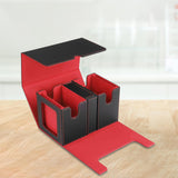 Card Deck Box Organizer for Football Cards Trading Cards Gathering Card Toys Black Red