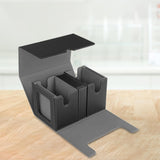 Card Deck Box Organizer for Football Cards Trading Cards Gathering Card Toys Black Gray