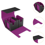 Card Deck Box Organizer for Football Cards Trading Cards Gathering Card Toys Black Purple