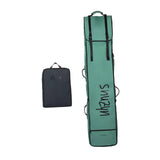 Ski Bag and Boot Bag Retractable Wheeled Men Women Storage Bag Snowboard Bag Green