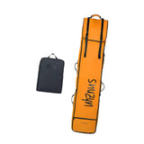 Ski Bag and Boot Bag Retractable Wheeled Men Women Storage Bag Snowboard Bag Orange