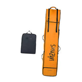 Ski Bag and Boot Bag Retractable Wheeled Men Women Storage Bag Snowboard Bag Orange