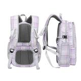 Tennis Backpack Fitness Sport Badminton Bag for Pickleball Badminton Racquet Purple Plaid