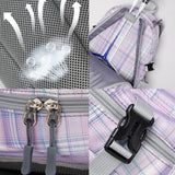 Tennis Backpack Fitness Sport Badminton Bag for Pickleball Badminton Racquet Purple Plaid