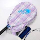 Tennis Backpack Fitness Sport Badminton Bag for Pickleball Badminton Racquet Purple Plaid