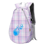 Tennis Backpack Fitness Sport Badminton Bag for Pickleball Badminton Racquet Purple Plaid