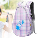 Tennis Backpack Fitness Sport Badminton Bag for Pickleball Badminton Racquet Purple Plaid