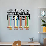 Medal Hanger Shelf Black Basketball Medal Hanger for Gymnastics Plaques Home