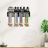 Medal Hanger Shelf Black Basketball Medal Hanger for Gymnastics Plaques Home