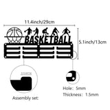 Medal Hanger Shelf Black Basketball Medal Hanger for Gymnastics Plaques Home