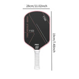 Pickleball Paddle Carbon Fiber Surface with Comfort Grip 16mm Honeycomb Core