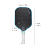 Pickleball Paddle Supplies Equipment Comfortable Training for Indoor Outdoor Blue Edge