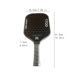 Pickleball Paddle Supplies Equipment Comfortable Training for Indoor Outdoor Gray Edge