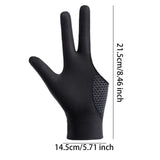 Billiards Glove 3 Fingers for Women Men Portable Casual Game Pool Glove Left