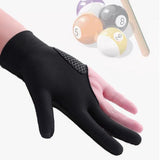 Billiards Glove 3 Fingers for Women Men Portable Casual Game Pool Glove Left