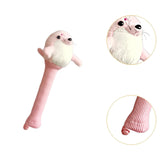 Badminton Racket Handle Cover with Drawstring Absorbent Knitted Stuffed Doll Pink