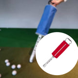 Golf Ball Retriever Tube with Pocket Storage Golfer Gift Golf Ball Collector Red