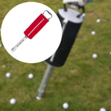 Golf Ball Retriever Tube with Pocket Storage Golfer Gift Golf Ball Collector Red