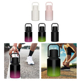 Maxbell Insulated Water Bottle Portable Gift with Handle for Outdoor Fishing Cycling Black Pink