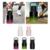 Maxbell Insulated Water Bottle Portable Gift with Handle for Outdoor Fishing Cycling Black Pink