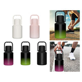 Maxbell Insulated Water Bottle Portable Gift with Handle for Outdoor Fishing Cycling Black Pink