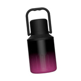 Maxbell Insulated Water Bottle Portable Gift with Handle for Outdoor Fishing Cycling Black Pink