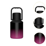 Maxbell Insulated Water Bottle Portable Gift with Handle for Outdoor Fishing Cycling Black Pink