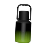 Insulated Water Bottle Portable Gift with Handle for Outdoor Fishing Cycling Black Green