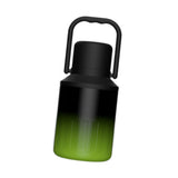 Insulated Water Bottle Portable Gift with Handle for Outdoor Fishing Cycling Black Green