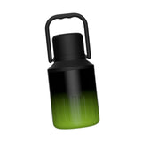 Insulated Water Bottle Portable Gift with Handle for Outdoor Fishing Cycling Black Green