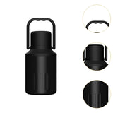 Insulated Water Bottle Portable Gift with Handle for Outdoor Fishing Cycling Black