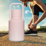 Insulated Water Bottle Portable Gift with Handle for Outdoor Fishing Cycling Pink