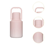 Insulated Water Bottle Portable Gift with Handle for Outdoor Fishing Cycling Pink