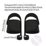 Big Toe Straighteners Soft Adjustable Corrector Belts for Home Black