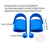 Big Toe Straighteners Soft Adjustable Corrector Belts for Home Blue