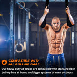 2 Pieces Hanging Ab Straps Workout Fitness Equipment Abdominal Training Belt