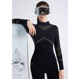 Women Thermal Underwear Warm Long Johns Skins Set for Cycling Mountaineering S