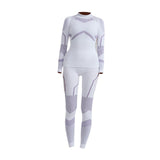 Women Thermal Underwear Set Women Long Sleeve Set for Cycling Mountaineering S