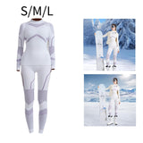 Women Thermal Underwear Set Women Long Sleeve Set for Cycling Mountaineering S