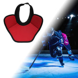 Hockey Neck Guard Collar Winter with Adjustable Fasten Tape Throat Protector L Black Red