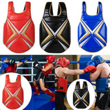 Karate Chest Protector Boxing Belly Protection Pad for Muay Thai Fitness Gym S Red