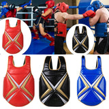 Karate Chest Protector Boxing Belly Protection Pad for Muay Thai Fitness Gym S Red