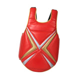 Karate Chest Protector Boxing Belly Protection Pad for Muay Thai Fitness Gym S Red